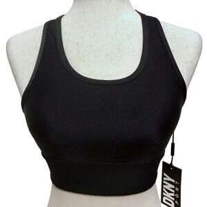 DKNY NWT Black Sports Bra Women XS